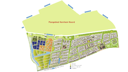 Kaart van de wijken van Kernhem